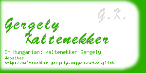 gergely kaltenekker business card